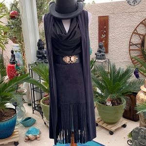 ♠️2 PIECE SKIRT GREY BLACK OUTFIT♠️